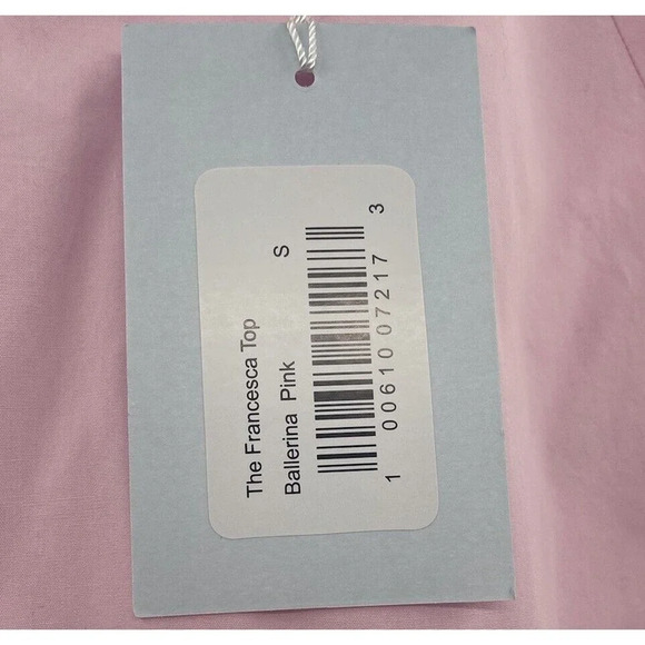 Hill House The Francesca Top Peplum Puff Sleeve Ballerina Pink Size Small NWT - Picture 9 of 10